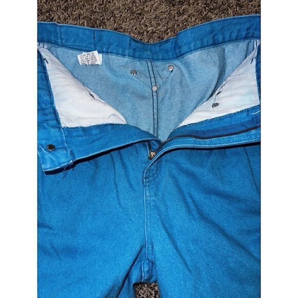 Vintage Ozark Mountain Turquoise Denim Jeans High Waisted Made in USA Size 13 - Picture 6 of 13
